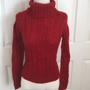 J.crew cable knit turtleneck sweater